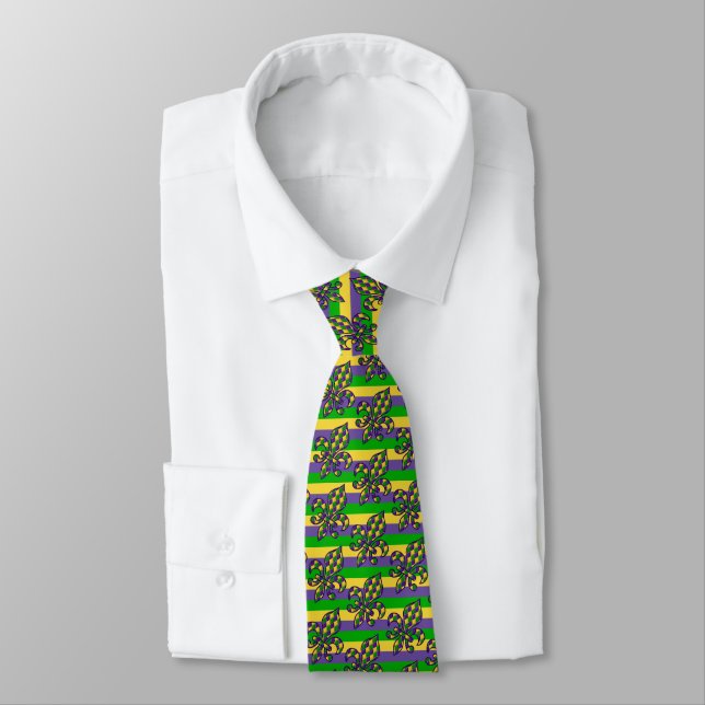 Celebrating Mardi Gras Carnival Tie (Tied)