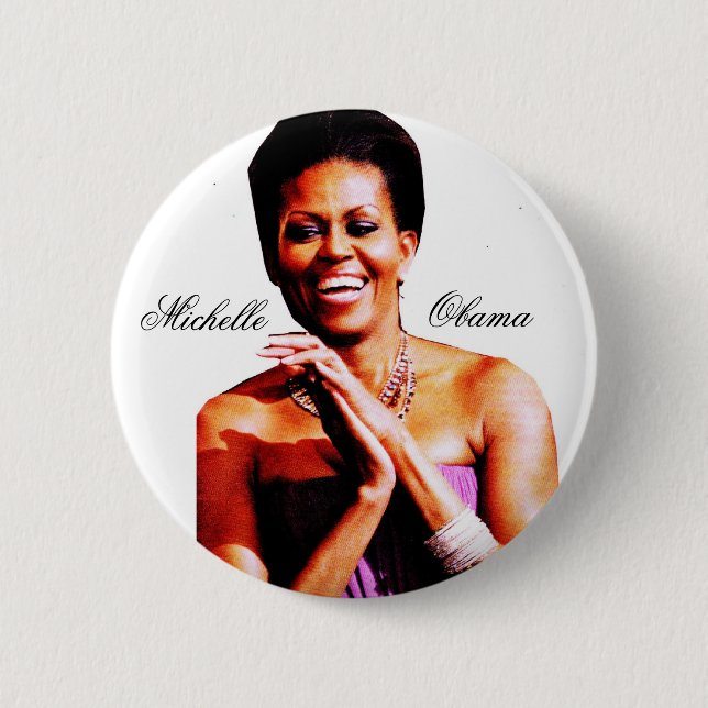 CELEBRATING MICHELLE OBAMA button (Front)