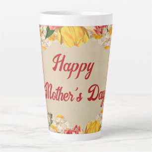 Celebrating Mother's Day 2024 with Bright Floral Latte Mug