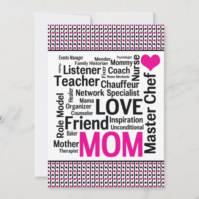 Celebrating Mum! Mother's Day or Mum's Birthday Invitation (Front)