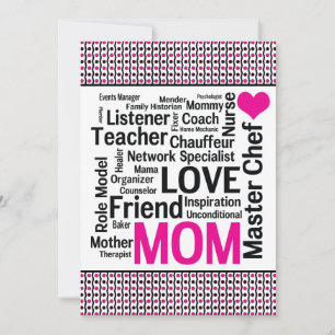 Celebrating Mum! Mother's Day or Mum's Birthday Invitation