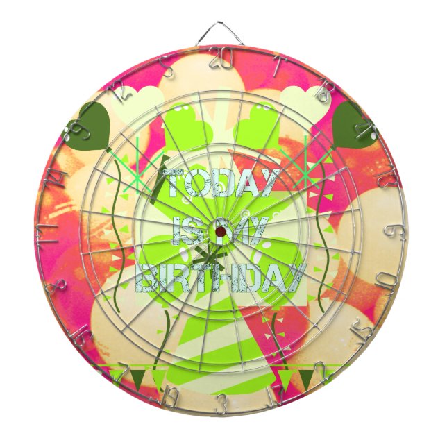 Celebrating My Joyous Birthday Blessings Dartboard (Front)