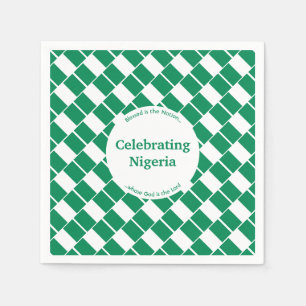 CELEBRATING NIGERIA Nigerian Flag Party Paper Napkin
