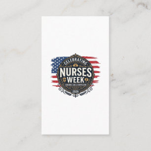 Celebrating Nurses Week 2026 Patriotic Vintage Des Business Card
