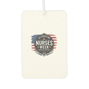 Celebrating Nurses Week 2026 Patriotic Vintage Des Car Air Freshener