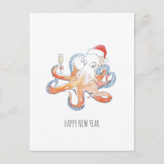 "Celebrating octopus" postcard