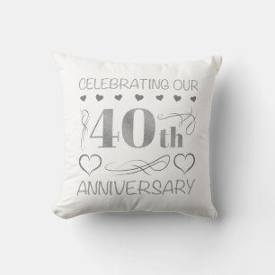 Celebrating Our 40th Anniversary Cushion