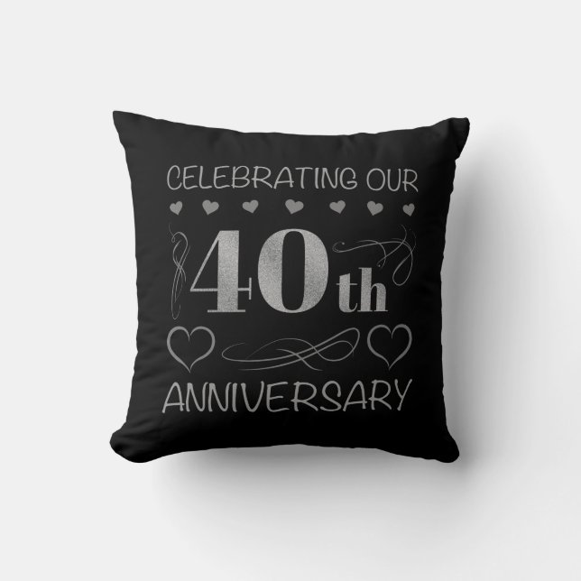 Celebrating Our 40th Anniversary Cushion (Front)