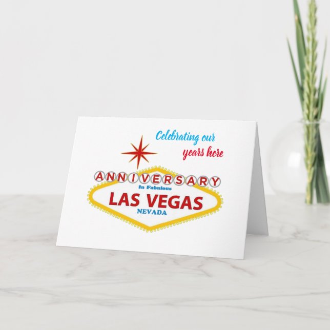 Celebrating our Anniversary in Las Vegas Card (Front)