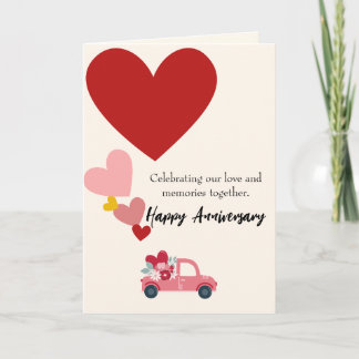 Celebrating Our Love & Memories Anniversary Card