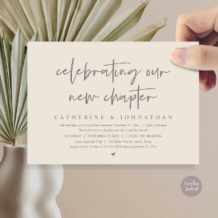 Celebrating Our New Chapter, Elopement Brunch Invitation