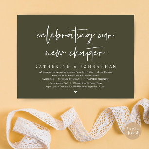 Celebrating Our New Chapter, Elopement Brunch Invitation