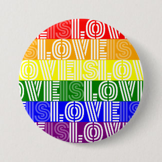 Celebrating Pride Month Love is Love is Love 7.5 Cm Round Badge