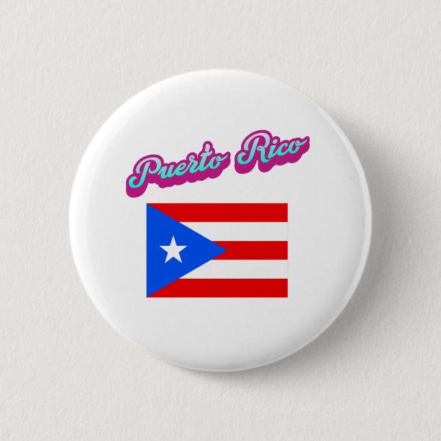 Celebrating Puerto Rico 6 Cm Round Badge (Front)