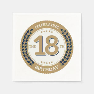 Celebrating the 18th Birthday Napkin