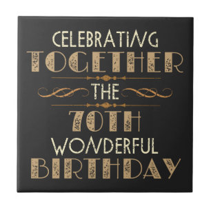 celebrating the 70th birthday ceramic tile