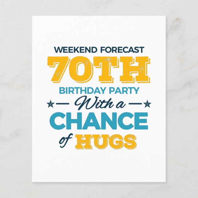 celebrating the 70th birthday flyer (Front)