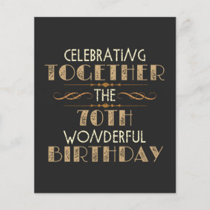 celebrating the 70th birthday flyer