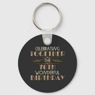 celebrating the 70th birthday key ring