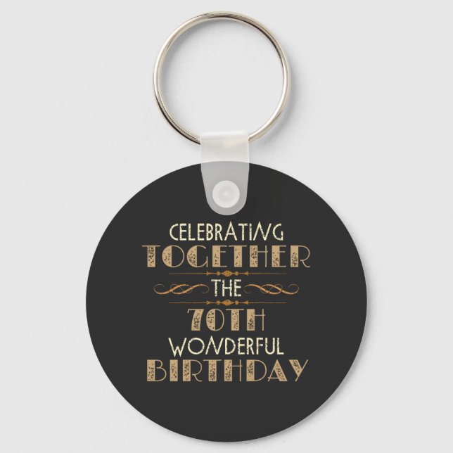 celebrating the 70th birthday key ring (Front)