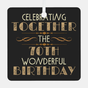 celebrating the 70th birthday metal tree decoration