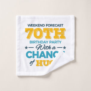 celebrating the 70th birthday wash cloth