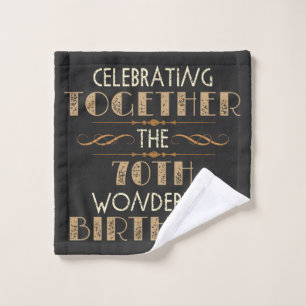 celebrating the 70th birthday wash cloth