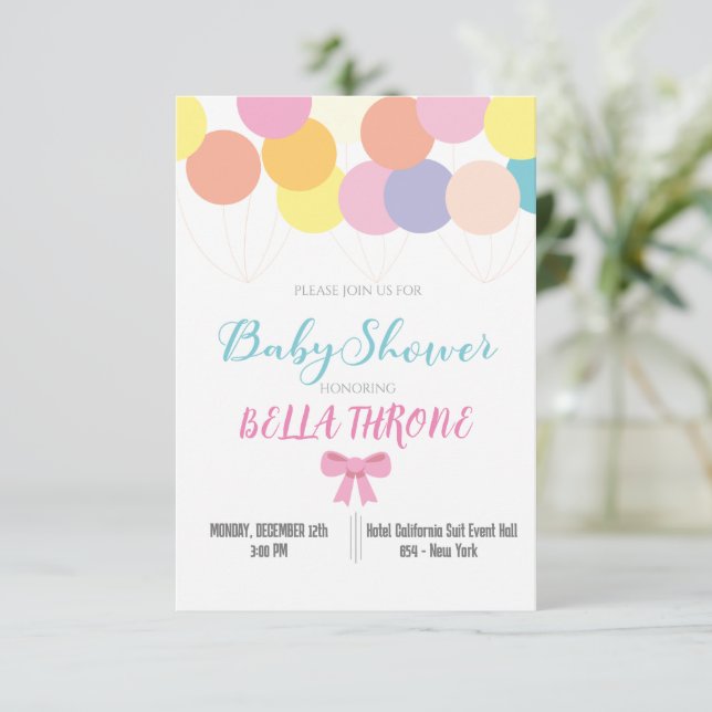 Celebrating the Arrival of Your Little Miracle! Invitation (Standing Front)