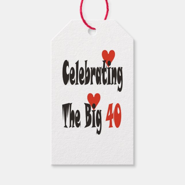 Celebrating The Big 40 Gift Tags (Front)