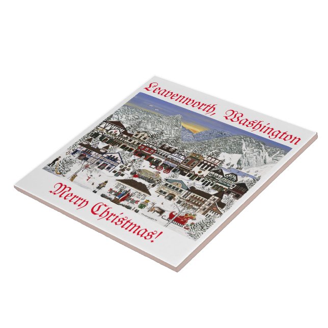 Celebrating the Holidays in Leavenworth Ceramic Tile (Side)