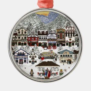 Celebrating the Holidays in Leavenworth Metal Tree Decoration