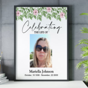 Celebrating the life 16x20  Funeral Poster