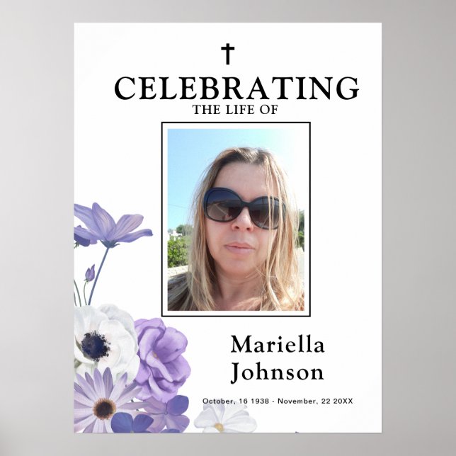 Celebrating the life Floral Funeral  Poster (Front)