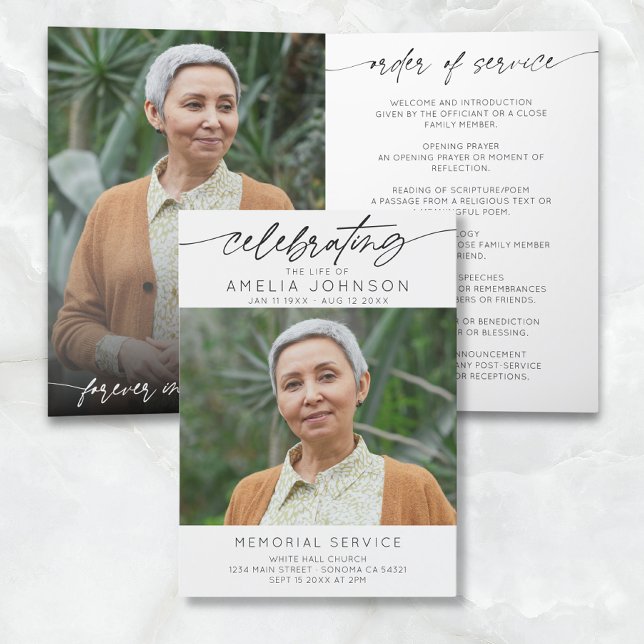 Celebrating the Life Funeral Order of Service Program (Creator Uploaded)