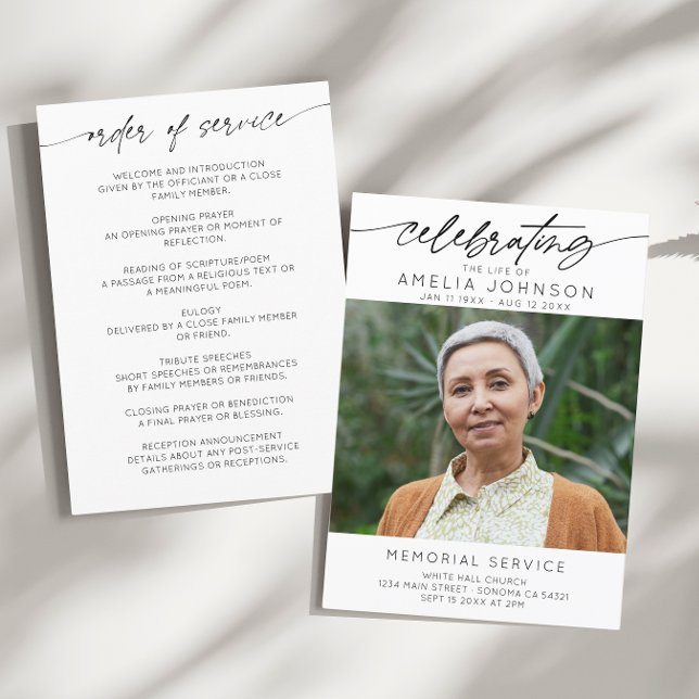 Celebrating the Life Funeral Order of Service Program (Creator Uploaded)