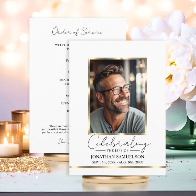 Celebrating the life Gold Order of Service Program (Celebrating the life Gold Order of Service Program)