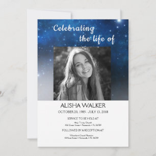 Celebrating the life Invitation, Memorial Service  Invitation