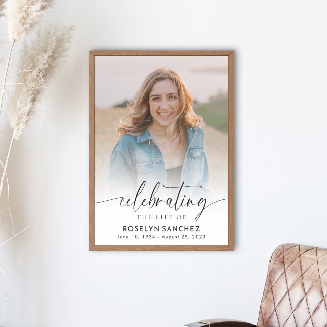 Celebrating the Life Memorial Photo Funeral Poster (Creator Uploaded)