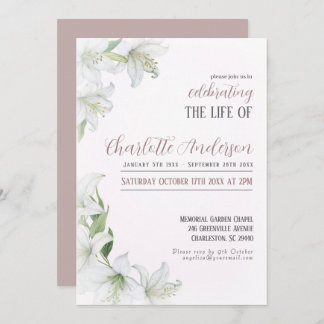 Celebrating the life of Funeral Invitation