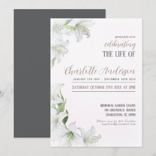 Celebrating the life of Funeral Invitation