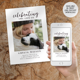 Celebrating the Life of Photo Memorial Service Invitation