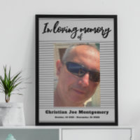 Celebrating the life Photo Funeral Foam Board