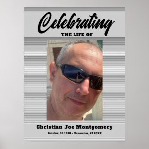 Celebrating the life Photo Funeral Poster