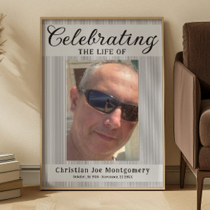 Celebrating the life Photo Funeral Poster