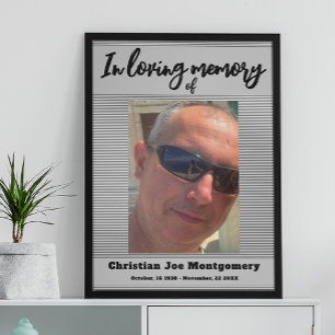 Celebrating the life Photo Funeral Poster