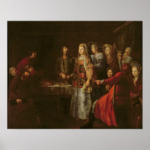 Celebrating the Wedding Agreement, 1777 Poster