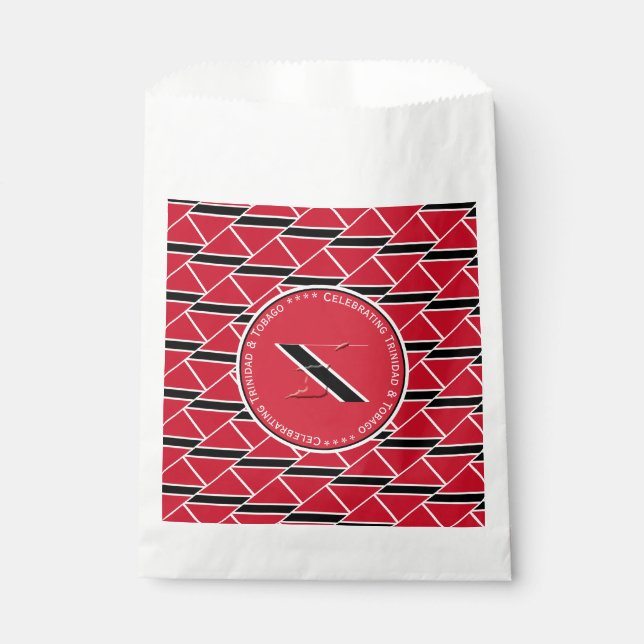 Celebrating TRINIDAD & TOBAGO FLAG Custom Photo Favour Bag (Front)
