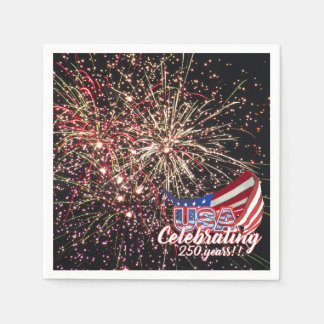 celebrating USA 250 add a pic napkins