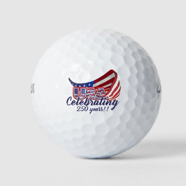 celebrating USA 250 independence golf balls (Front)