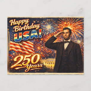 Celebrating USA 250 Years Abraham Lincoln  Postcard